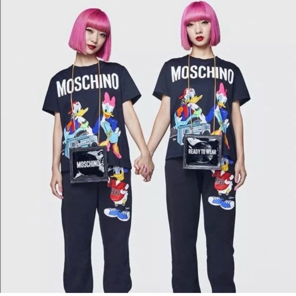 Moschino x HM Black Cartoon Graphic Tshirt